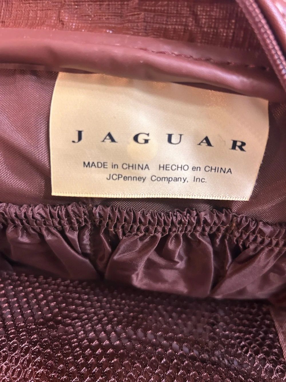 Textured Brown and Tan 2 piece Travel Satchel Bag Set by Jaguar